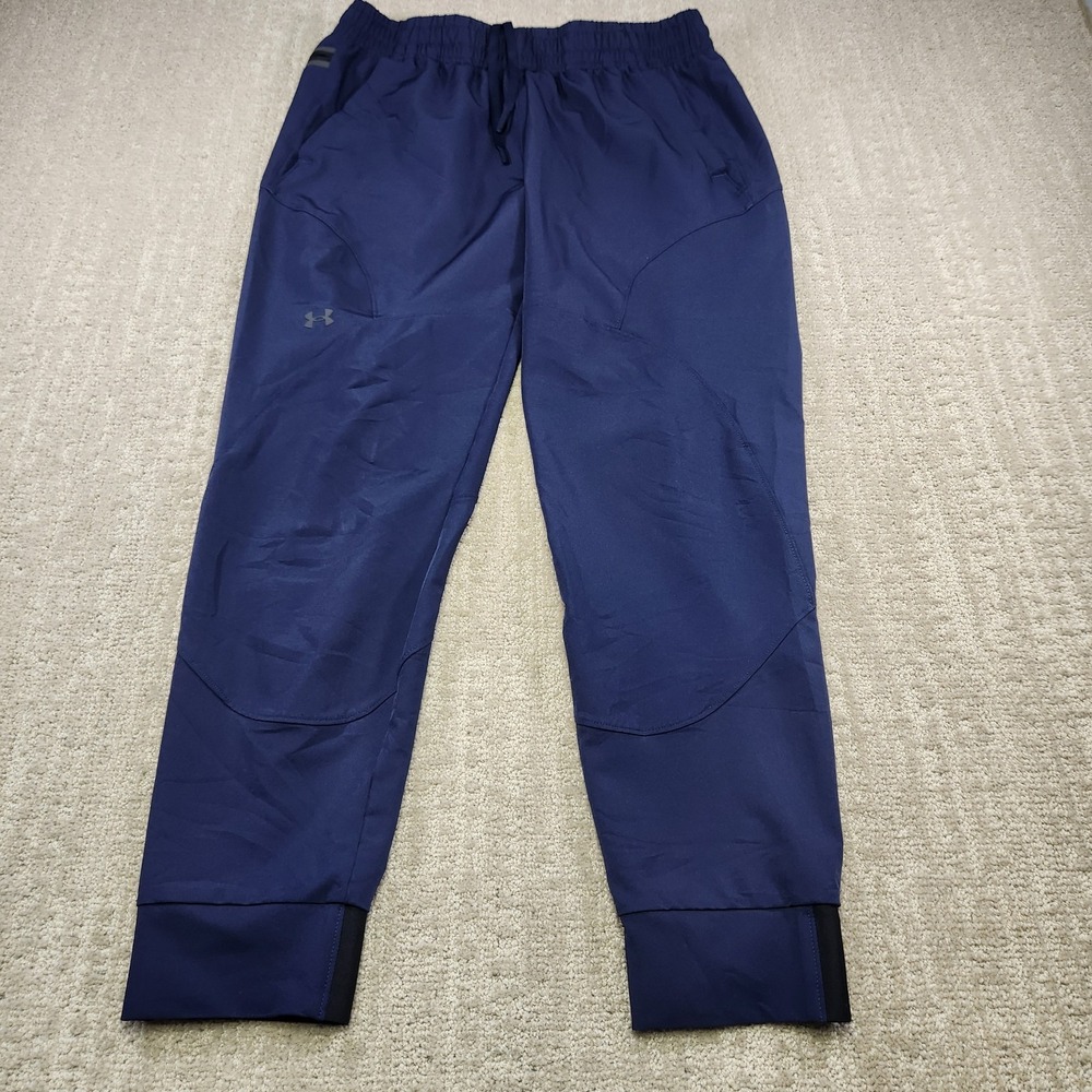Under Armour Unstoppable Joggers Pants Women Medium Water Resistant Running Blue